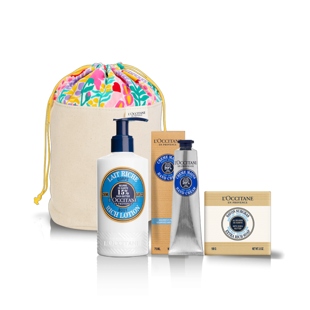 Geschenkset Reichhaltige Shea Routine Pflege-Set